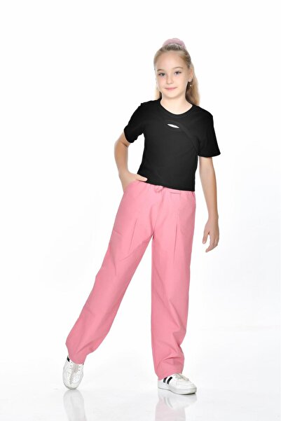 Kamex Parachute Belted Side Pocket Girls' Trousers