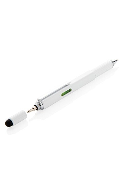 RONIC Multifunctional Pen — 7 cm Ruler, 2 Screwdriver Heads, Touchscreen, Level, White