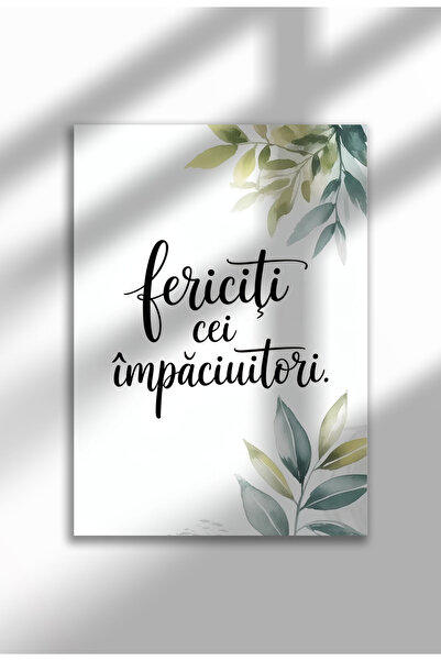 21mxm Unframed Religious Canvas Poster in Romanian - Digital Print - Blessed are the peacemakers