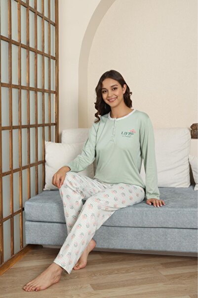 MİSS ELİZZA 9001-4 Flowered Pajama Set