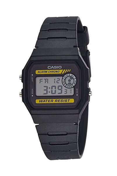 Casio ساعة يد رقمية من السيليكون للرجال F-94WA-9DG - 40 مم - أسود