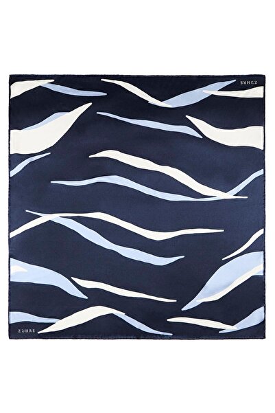 Zühre Шовковий атласний шарф із зебраним візерунком V4 0112