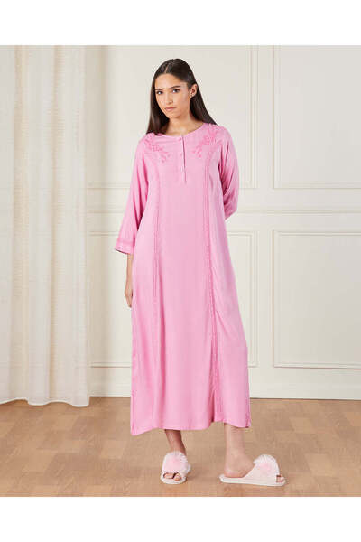 REDTAG قميص نوم نسائي مطرز باللون الوردي