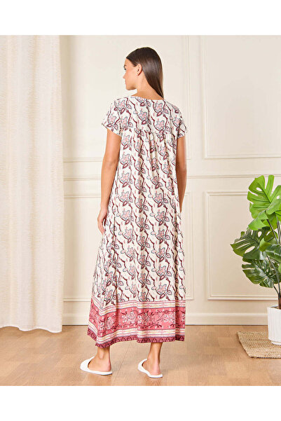 REDTAG Women Multicolour Floral Print Nightgown