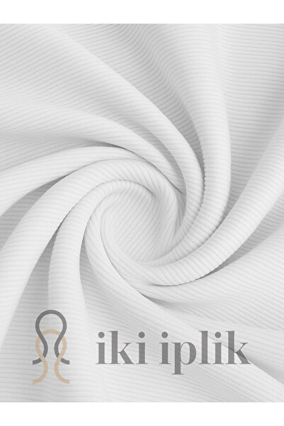 iki iplik Біла кашкорсе тканина | Ширина: 110 см | 95% бавовна, 5% еластан | ...