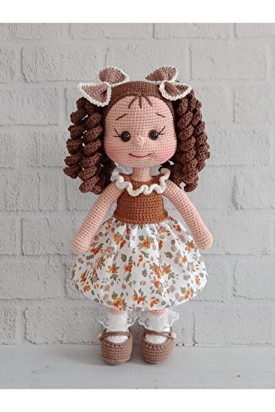 OYUNCAKPARK Gazel Kıvırcık Saçlı Karnaval Bebek Amigurumi Organik Oyuncak