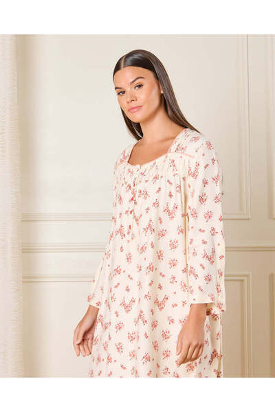 REDTAG Women Ivory Printed Nightgown