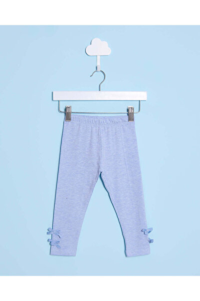 REDTAG Infant Girls Lilac Two-Sided Bow Leggings