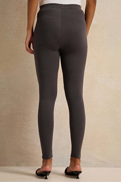 REDTAG Women Charcoal Solid Legging