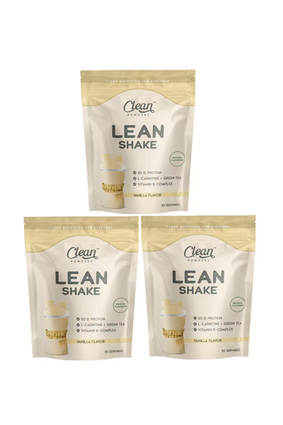 Clean Powders Lean Shake 600 Gr - Vanilya 3 Adet