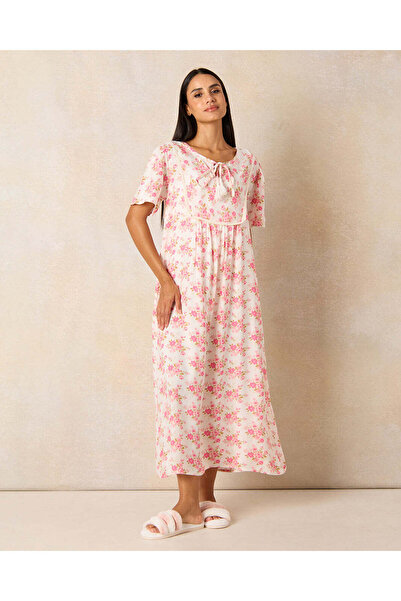 REDTAG قميص نوم نسائي مطبوع باللون الوردي