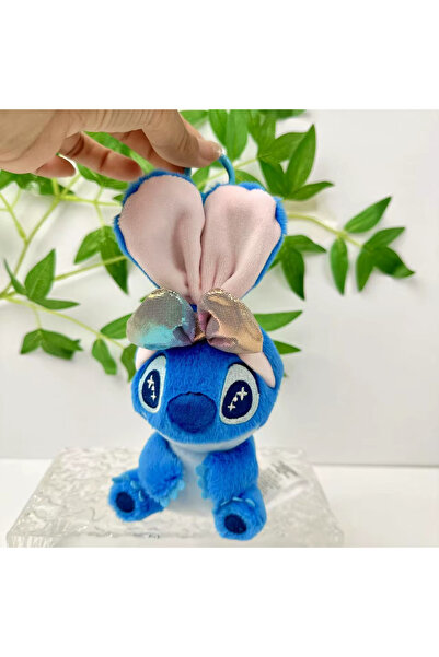 NB market Dark Blue Stitch Plush Toy 15cm Long-Eared Stich Keychain Bag Charm Accessory Stick