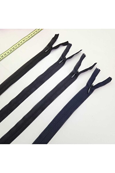 Kaf Kumaş Albastru închis și negru Culoare mixtă 40 cm Fermoar ascuns 4 bucăț...