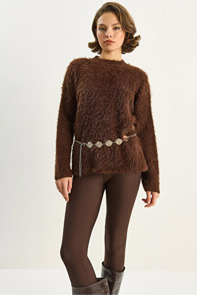 Bianco Lucci Γυναικείο πλεκτό πουλόβερ με μαλακή υφή W25503 60283748