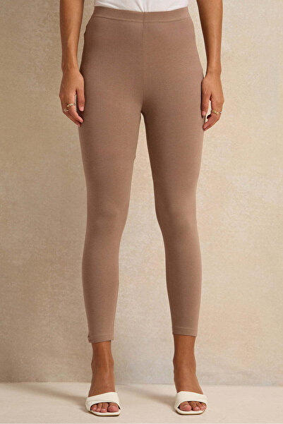 REDTAG Women Brown Leggings Set (Pack Of 2)