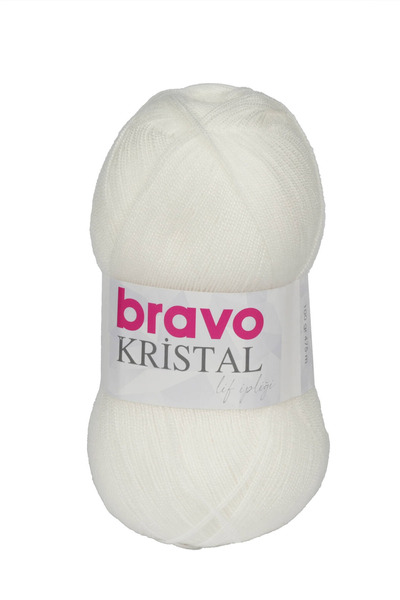 Bravo Crystal Thread White Linen Thread 100 Gr - 475 m Knitting Yarn