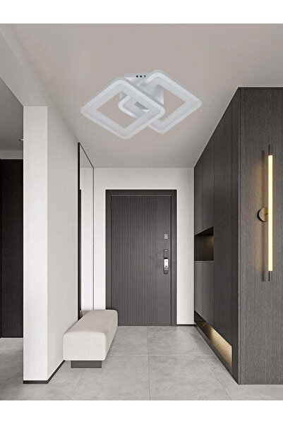 RFAN Candelabru LED, Model K002-2, Cu Telecomandă, 3 Tipuri de Lumină, 52W, Alb