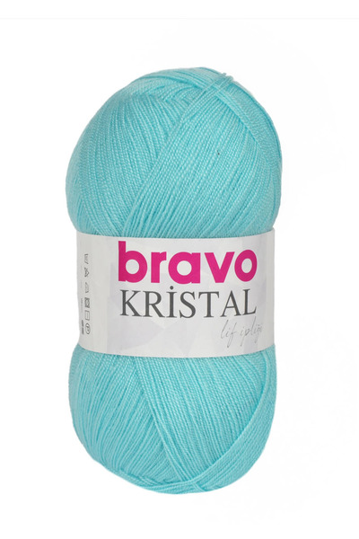 Bravo Crystal Yarn Cam Gök 755 if Yarn 100 Gr - 475 m Knitting Yarn
