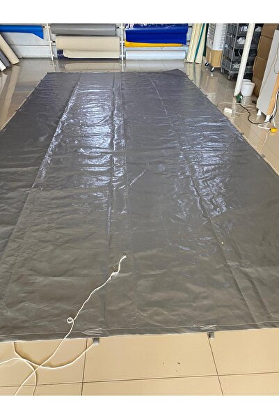 içel çadır 3x5 mt Tekne ve Yat Brandası - 220 gr Gri Dokuma Branda – Su Geçirmez, UV Katkılı Güneş Korumalı