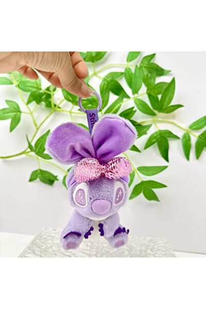 NB market Purple Stitch Plush Toy 15cm Long Eared Stitch Keychain Bag Charm Accessory Stik