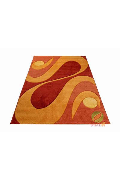 Dualhome Rug Friese Nik Orange, 60x240 cm, Abstract - 60x240 cm, rectangle, Orange