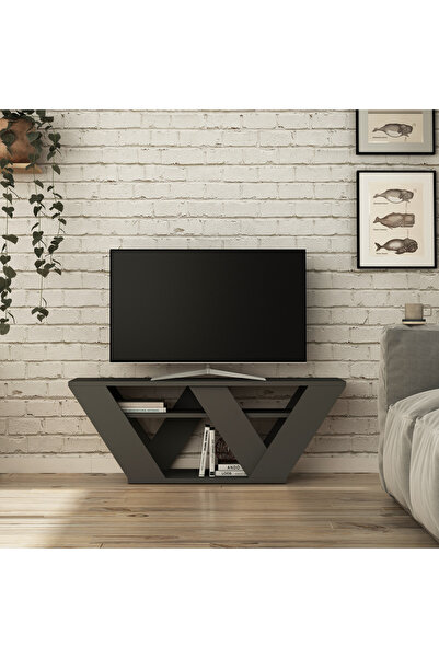 Mourah Home Mourah Pipralla Tv Stand Up To 43 Inches - Dark Grey