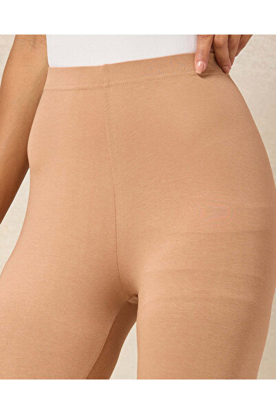 REDTAG Women Brown Cropped Legging