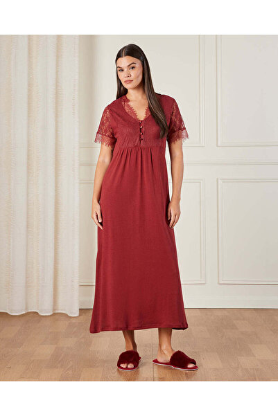 REDTAG Women Red Lace Nightgown