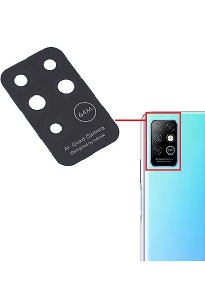 AXYA Infinix Hot 8I Compatible Camera Glass Multi-Colored