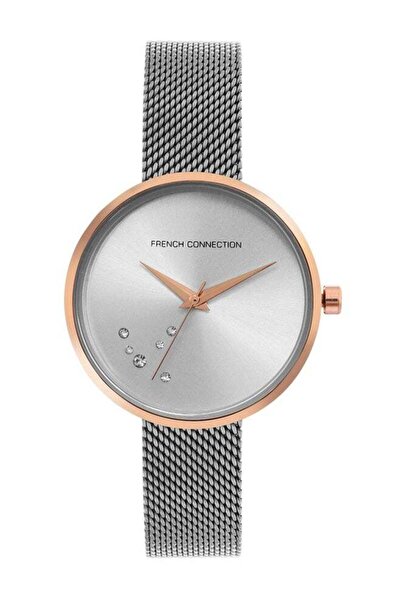 French Connection Women's 33mm Analog Watch with Stainless Steel Mesh Bracelet