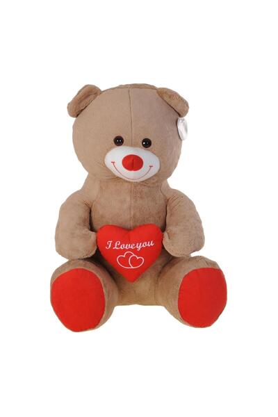hak-iş oyuncak Brown Red Heart Plush Teddy Bear 60 cm – “I Love You” Written