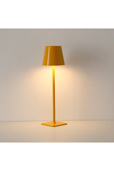 RFAN Lampă de masă, tactilă, 3 tipuri de lumină, încărcare USB, galbenă