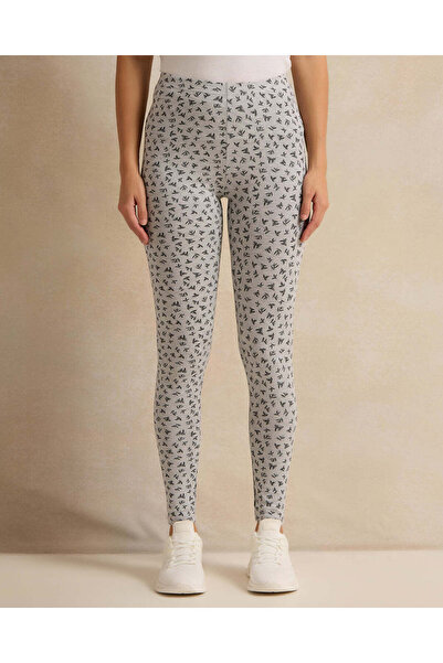 REDTAG Women Grey Printed Leggings