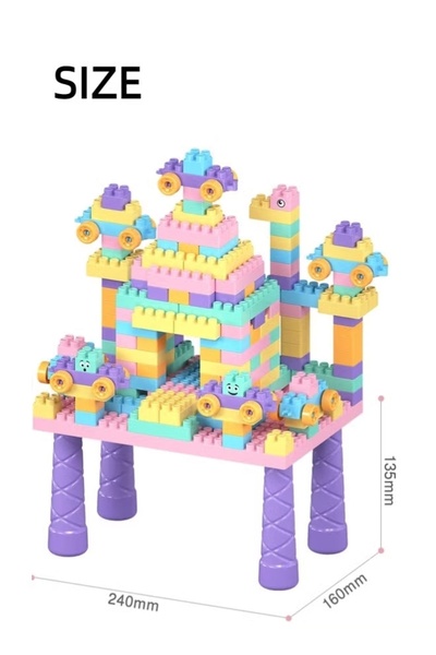 Generic Building Block Table,Multi-Functional Study Block Table,DIY Assembled Educational Toys(360 Pcs)