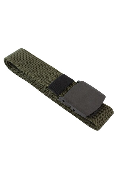 zola Tactical belt for men, textile, adjustable, 110x3.8 cm, green