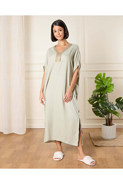 REDTAG قفطان نوم نسائي مزين باللون البيج