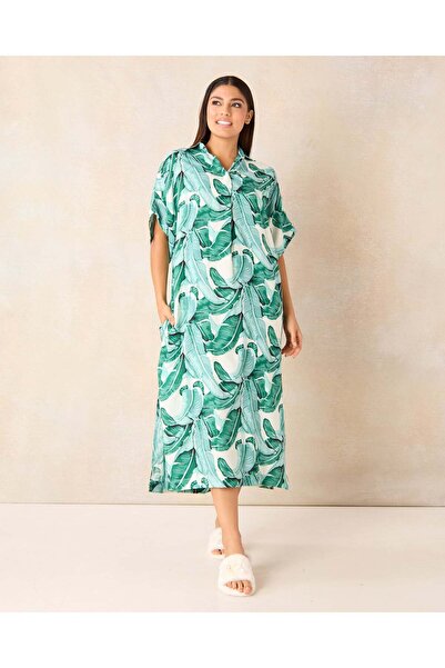 REDTAG Women Blue Printed Nightgown