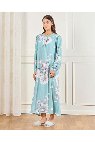 REDTAG Women Green Printed Nightgown