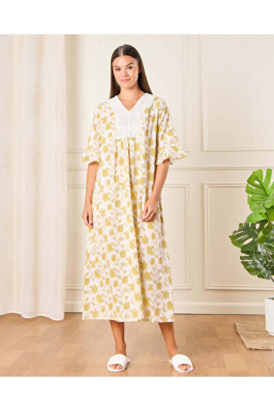 REDTAG قميص نوم نسائي بيج مطبوع زهور