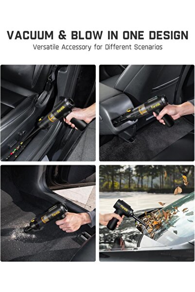 Fanttik Slim V10 Mix Car Vacuum Cleaner, High Power 16000PA, Smart Digital Display, Portable 4in1