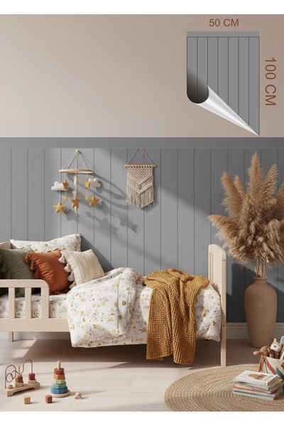 Baskı Madeni Bohem Tarz Dekoratif çizgili Çocuk Genç Odası Duvar Sticker - 50...