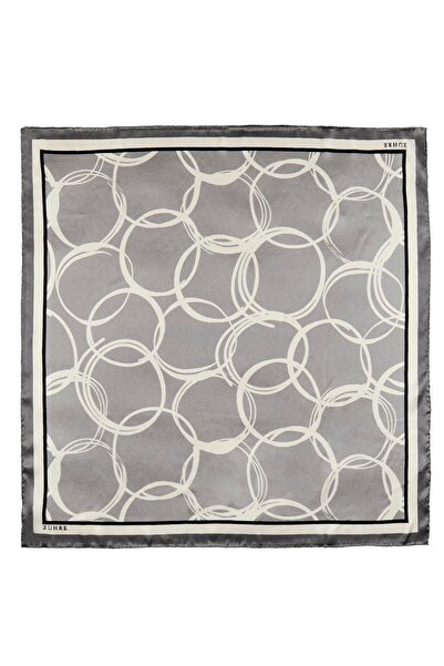 Zühre Ring Pattern Twill Silk Scarf V12 0091