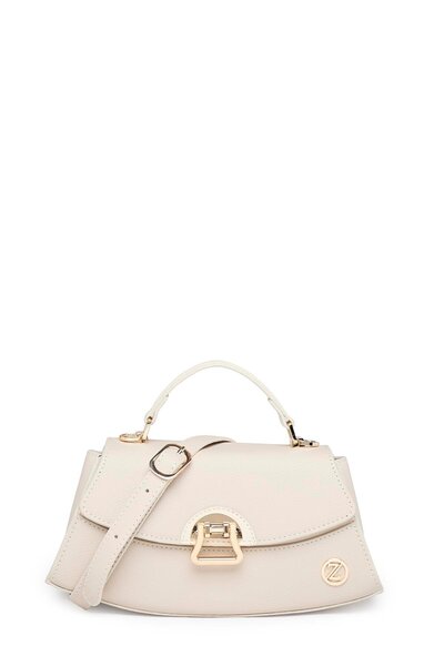Zühre Lock Detailed Cream Bag Z0037