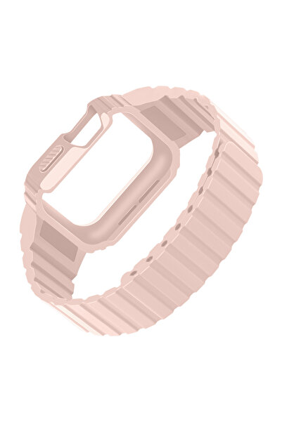 Lopard ساعة أبل 44 ملم KD-142 حزام سيليكون مع واقي حماية بتصميم الوسادة الهوائية