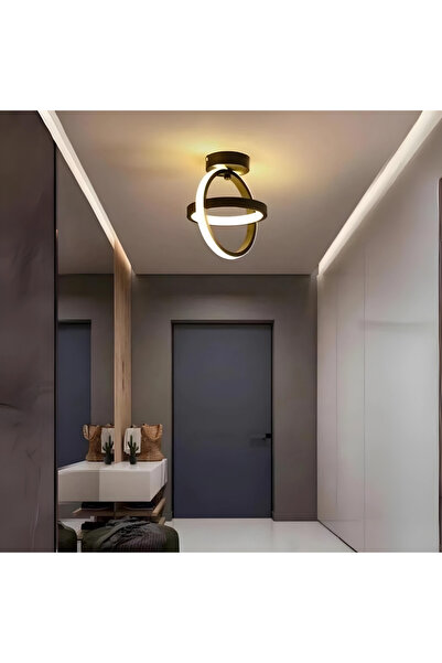 RFAN LED Chandelier, Model D200BK, 3 Light Types, 40W, Black