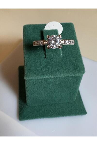 ela jewelry خاتم فضي اللون من الفولاذ إيلورا بحجر واحد