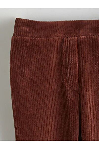 LC Waikiki LCW Kids Basic Girls' Velvet Tights with Elastic Waist