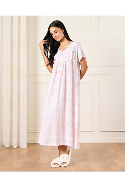 REDTAG قميص نوم نسائي مطبوع باللون الوردي