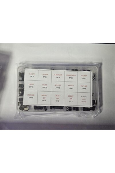 Hatfon Elektronik ENTEGRE + SOKET 15 ÇEŞİT 120 ADET SET (LM-NE SERİSİ) ÇANTADA