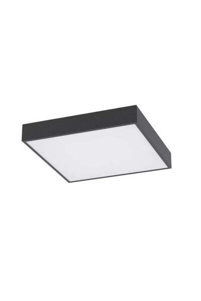 RFAN LED Ceiling Light, Square, Matt, 30W, Cold Light, 6500K, Black